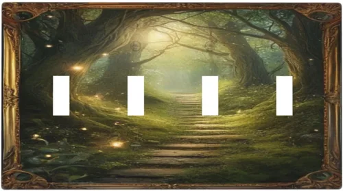 Miniatura 65 de BirdArt - Cubierta decorativa para interruptor de luz de 1 cuadrilla, placa de pared dúplex individual, placa frontal eléctrica para decoración