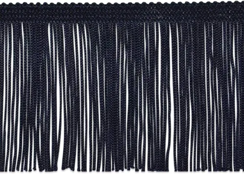 Miniatura 12 de Trims by the Yard Borde de flecos de cadena de 3 pulgadas, 3 pulgadas/10 yardas, negro