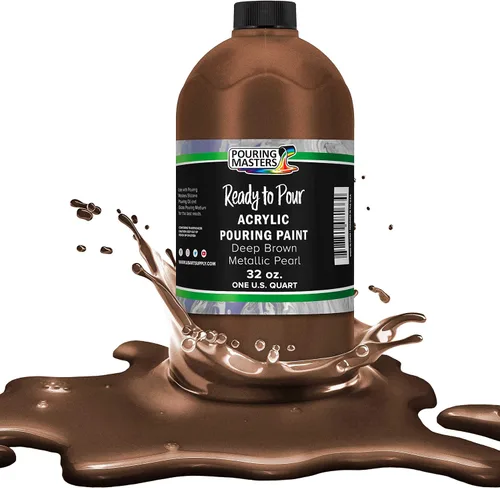 Miniatura 18 de Pouring Masters - Acrílico metálico dorado de 24 quilates - Listo para verter - Pintura para verter - A base de agua premezclada de 32 onzas