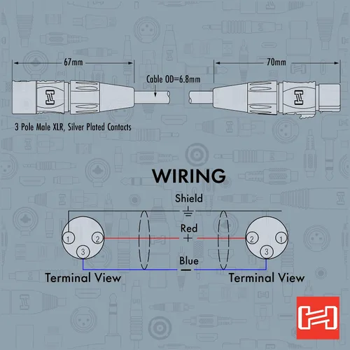 Miniatura 7 de Hosa HMIC-010 - Cable de micrófono Pro, REAN XLR3F a XLR3M, 10 pies