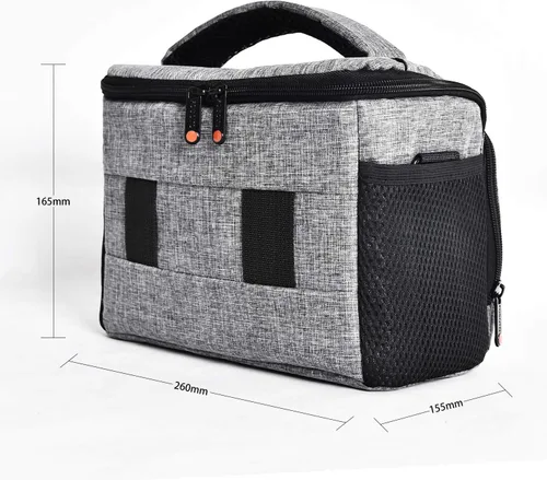 Miniatura 6 de FOSOTO Funda compacta para cámara SLR/DSLR compatible con Nikon P900 B500 D3500 D5600 D7500, Canon EOS T6 T7i T5 4000D 80D, Sony A73 sin espejo, Gris