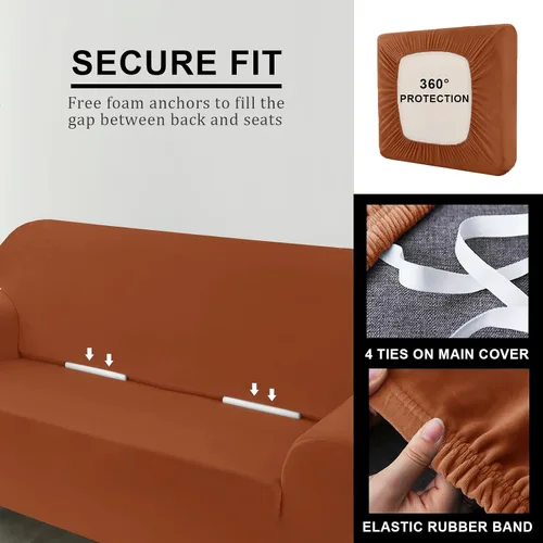 Miniatura 133 de Funda para Sofá de Terciopelo, Fundas Elásticas para Sofá para Funda Principal Separada/Respaldos y Cojines de Asiento, Funda para Sofá, para Fundas