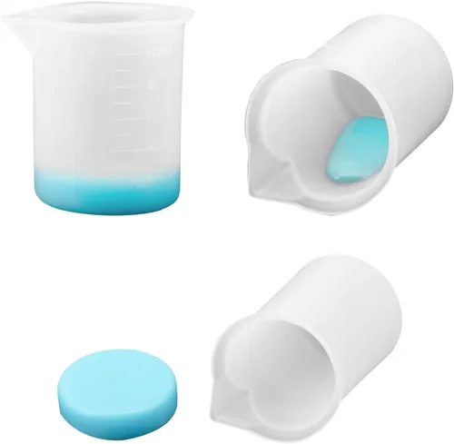 Miniatura 6 de Gartful Vasos medidores de silicona de 3.4 fl oz para mezcla de resina, 6 tazas mezcladoras para resina epoxi, moldes de fundición de joyas, pintura