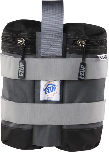 Miniatura 2 de E-Z UP Juego de 4 bolsas de peso rellenables, soporta hasta 25 libras cada una, gris acero