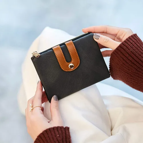 Miniatura 2 de TOPKULL Carteras para mujer, carteras de cuero plegables pequeñas para mujer, mini RFID, billeteras delgadas con cremallera, carteras compactas
