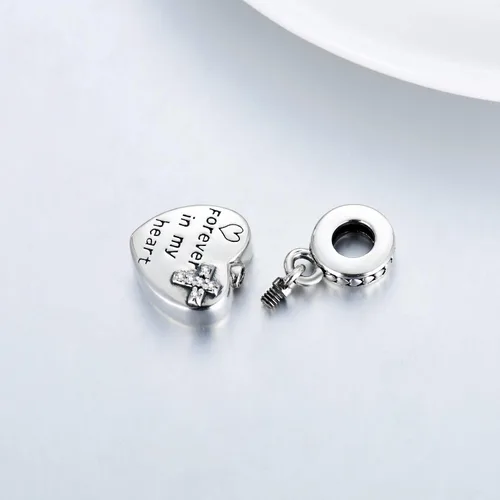 Miniatura 3 de LONAGO Abalorio de fotos personalizado para pulsera de plata de ley personalizable para regalo para mujeres y niñas Plata esterlina Circonita cúbica