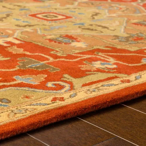 Miniatura 5 de Surya CAE1147-58 Alfombra clásica copetuda a mano, 100% lana, 5 pies por 8 pies