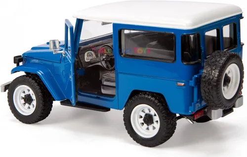 Miniatura 5 de All Star Toys Exclusivo Toyota Land Cruiser FJ40 Royal Blue con ruedas todoterreno personalizadas 1/24 modelo fundido a presión por Motormax 79323