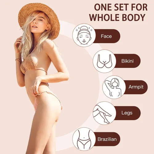 Miniatura 5 de Cuentas de cera dura de 2.2 libras, paquete de 10 granos de cera variados para depilación, piel sensible, ideal para cara, cejas, bikini, axilas