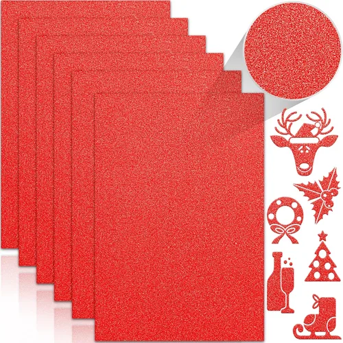 Miniatura 10 de 24 hojas de papel de cartulina con purpurina negra, A4, papel brillante premium para álbumes de recortes, proyectos de bricolaje, decoración