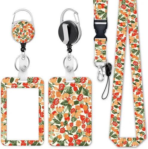 Miniatura 13 de Soporte para tarjeta de identificación con cordón, clip retráctil para carrete de identificación para enfermera, médico, correa de cordón Estampado