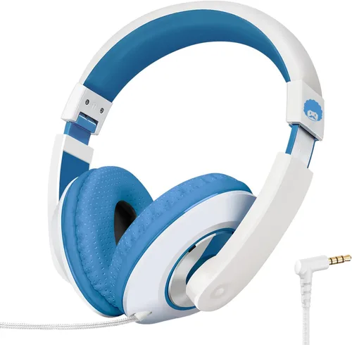 Miniatura 15 de RockPapa Comfort Audífonos para la escuela, ligeros, para niños, niñas, adolescentes, con cable de 3.5 mm para reproductor de CD y DVD, tablet, Negro