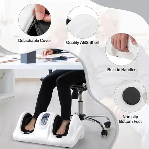 Miniatura 5 de ARLIME Masajeador de pies Shiatsu con control remoto, 4 modos de amasamiento profundo, masaje de piernas y tobillos y pantorrillas y pies para Blanco