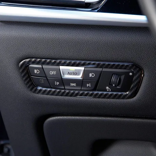 Miniatura 3 de Fibra de carbono estilo ABS coche interruptor decoración marco ajuste para BMW X5 G05 X7 G07 2019