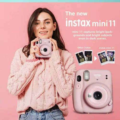 Miniatura 4 de Cámara instantánea Fujifilm Instax Mini 11 azul cielo + paquete de película fotográfica Fuji (40 hojas) + paquete de accesorios para obturador