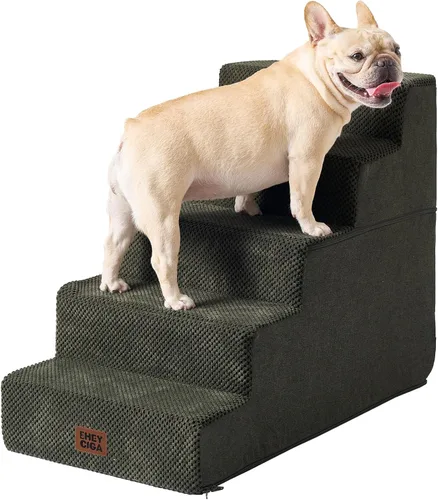 Miniatura 15 de EHEYCIGA Escaleras para perros pequeños de 13.5 pulgadas de alto, escalones para perros de 3 escalones para sofá y silla, escalones para mascotas