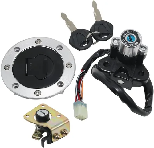 Interruptor de encendido Cubierta de tapa de gas Llave de bloqueo de asiento para Suzuki GSX1200 FSW/FSX, GSX400 FSV/FSK1(GK7B) Inazuma para Suzuki