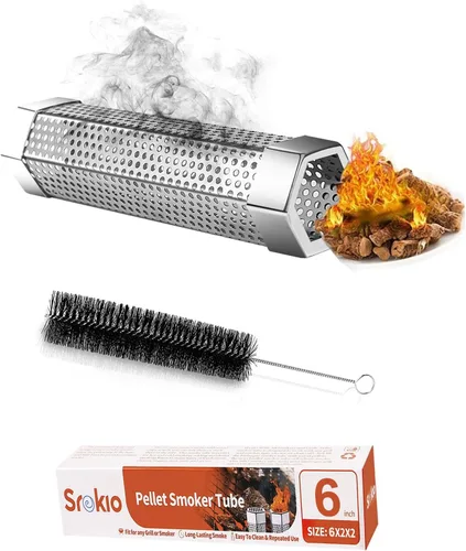 Tubo de humo para ahumador de pellets de 6 pulgadas, acero inoxidable para ahumador de pellets, accesorios para ahumadores calientes o fríos, con