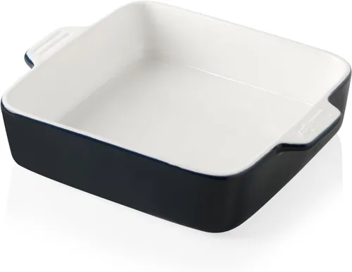 Miniatura 6 de Sweejar Plato de Cerámica para Hornear, Bandeja Rectangular Pequeña para Hornear con Asas Dobles, 20 Oz para Cocinar, Brownie, Cocina, 6.5 x 4.9 x