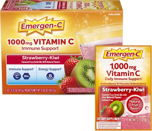 Emergen-C - 1,000 mg Vitamina C en polvo, con antioxidantes, vitaminas B y electrolitos, suplemento para apoyo inmunológico, mezcla de bebida