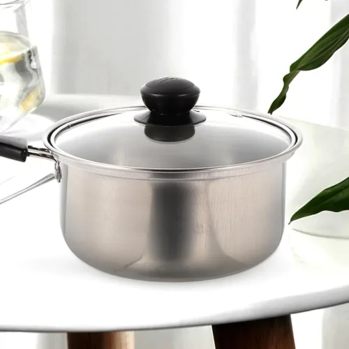 Miniatura 8 de PRETYZOOM Cacerola multiusos, cacerola de leche, olla de cocina de alimentos, tapa antiadherente, fácil de limpiar