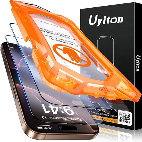 Miniatura 19 de Uyiton Protector de pantalla de privacidad para iPhone 16 Pro Max, [fácil de instalar] [cero burbujas] de cobertura completa inastillable
