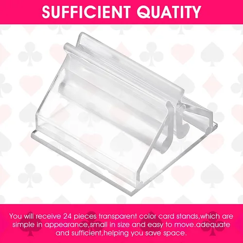 Miniatura 7 de 24 soportes de plástico para tarjetas de lugar, soporte para tarjetas de mesa de boda, soporte acrílico para tarjetas de boda, fotos, notas