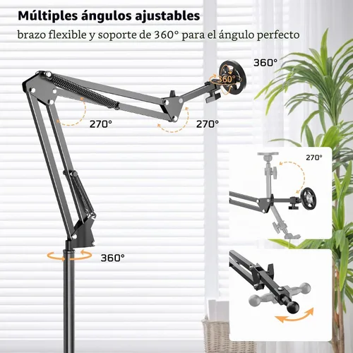 Miniatura 6 de Kefotic Soporte magnético de piso para cama acostado, soporte ajustable para teléfono de cabecera para iPhone Magsafe, soporte de teléfono celular