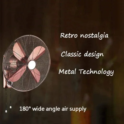 Miniatura 4 de Ventilador eléctrico para uso doméstico, ventilador de pared de metal antiguo retro, ventilador de columpio con control remoto, industria del hogar