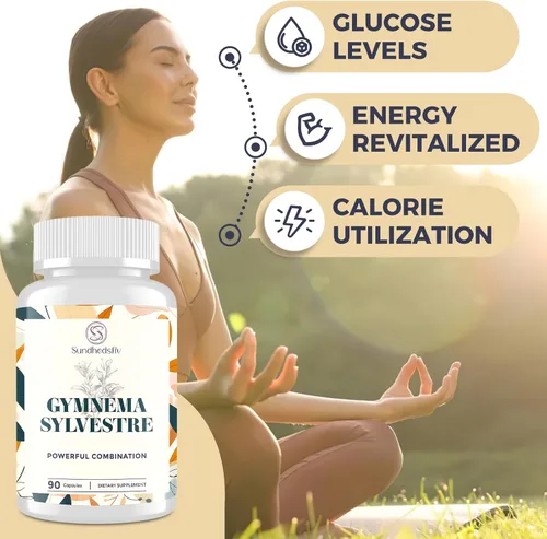 Miniatura 6 de Sundhedsliv 16 en 1 Blxxd Sugr Effective Gymnema Sylvestre Suplemento de 2100 mg con berberina, canela, melón amargo Vitaminas, magnesio y cromo