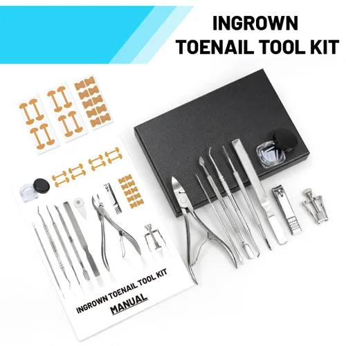 Miniatura 2 de Kit de eliminación de uñas encarnadas mejorado 2026, tratamiento de uñas encarnadas, corrector de uñas encarnadas de acero inoxidable, herramienta