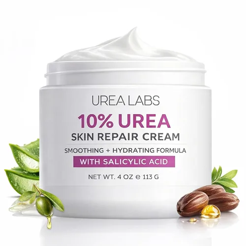 Crema 10% de urea con aloe vera, aceite de jojoba y ácido salicílico, 5.1 fl oz hidratante para manos, pies, cara y cuerpo secas y agrietadas,