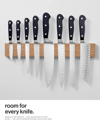 Miniatura 4 de LARHN Soporte magnético para cuchillos de pared, 16 pulgadas, potente tira magnética para cuchillos, utensilios y herramientas, no compatible