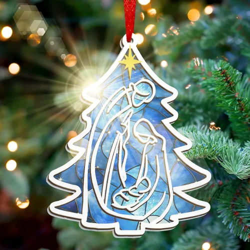 Miniatura 14 de TEEZWONDER Adorno de Navidad conmemorativo para mascotas, adornos de Navidad de madera 2025, regalos conmemorativos para perros por pérdida