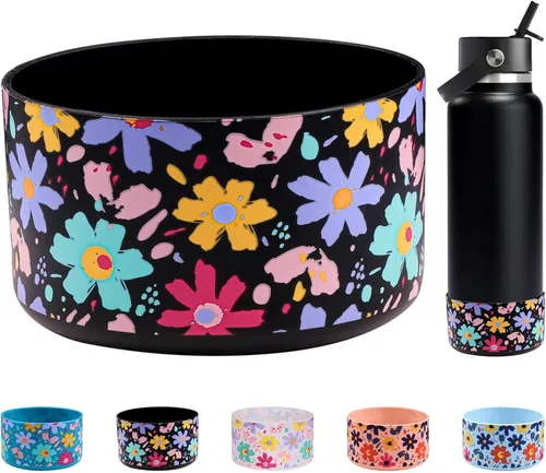 Miniatura 24 de HEYSKAY Funda Protectora de Silicona para Botella de Agua de Boca Ancha Hydro Flask de 32oz 40oz Protector de Base Inferior y Otras Botellas de Agua