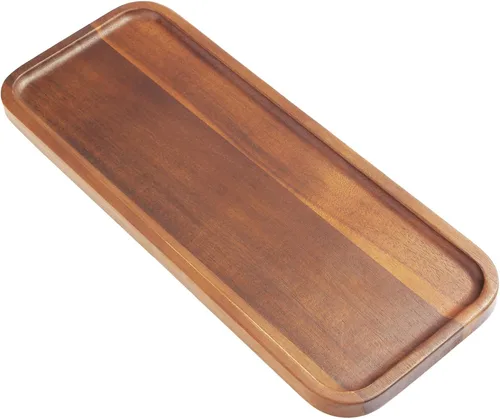Miniatura 8 de Pequeñas bandejas y platos de madera maciza de acacia – Mini tablas de madera para charcutería, tabla rectangular para quesos para alimentos, baño