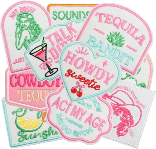 Miniatura 59 de 24 parches retro bohemios para planchar o coser, bonitos apliques bordados femeninos, decoración de moda para ropa, sombrero, bolso, vestido, Planta