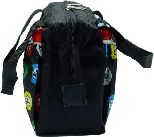 Miniatura 3 de Yuanhe Bolsas de Bingo Dauber con 6 Bolsillos Bolsa de Transporte Negra para Bingo