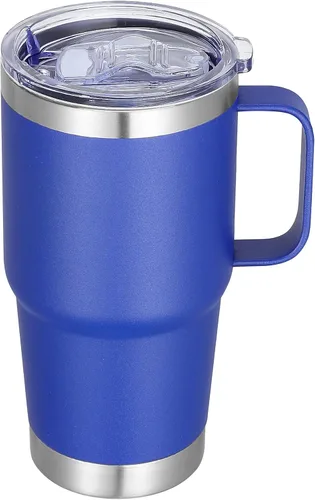 Miniatura 29 de Vaso térmico de acero inoxidable de 20 oz con asa, envase a granel, vasos termales metálicos aislados, taza de café de viaje con asa, vaso de doble