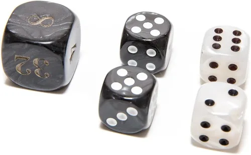 Miniatura 22 de Bello juegos Deluxe dados de imitación de mármol sets-black/, Azul, 5/8