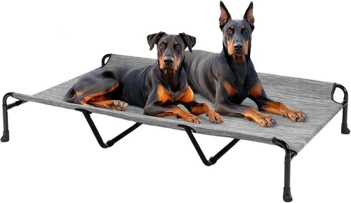 Miniatura 9 de Veehoo Cama Elevada para Perros, Catres Elevados para Perros Grandes, Cama Impermeable para Perros de Exterior, Hamaca Refrescante para Mascotas