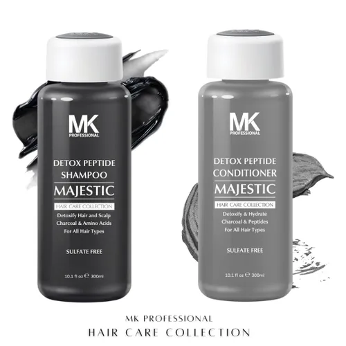 Miniatura 5 de MK PROFESSIONAL Acondicionador de carbón desintoxicante, ayuda a calmar el cuero cabelludo y eliminar impurezas, sin sulfato + complejo