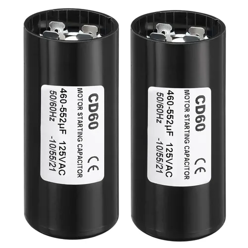 Miniatura 20 de PATIKIL Condensador de arranque del motor, 2 unidades 88-108uF/Mfd 125V 50/60Hz CD60 Condensador de funcionamiento para arranque de motor eléctrico