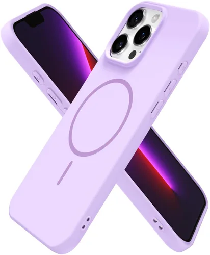 Miniatura 266 de oakxco Funda de silicona Mag Safe para iPhone 17 Pro Max, funda magnética delgada y fina compatible con carga inalámbrica MagSafe, bonita funda Negro
