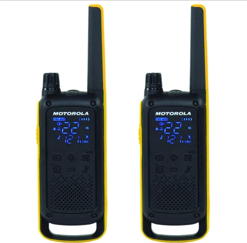 Miniatura 2 de Motorola Soluciones T470 Radio bidireccional Negro W/Amarillo Recargable Paquete de dos y Motorola 53724 Micrófono de altavoz remoto (negro)