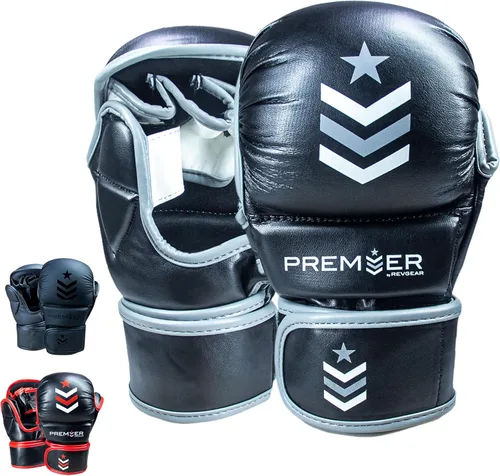 Miniatura 7 de Revgear Guantes MMA de 7 onzas: guantes de entrenamiento de piel sintética premium para hombres y mujeres, ideales para boxeo, muay thai, artes