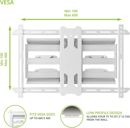 Miniatura 2 de Kanto PDX650 Soporte móvil, para televisores de 37 a 70 pulgadas, color negro. Blanco