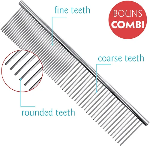 Miniatura 6 de YOY 20 adorables lazos para el pelo de perro con clips y 1000 bandas de goma y 1 peine de acero para peluquería, nudo superior de cachorro, moño