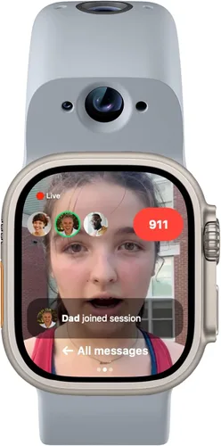 Miniatura 8 de Wristcam - Smartband con cámara modular y certificación Apple MFi para Apple Watch, cámaras de 8 MP + 2 MP, fotos 4K, grabaciones de 1080p, Negro