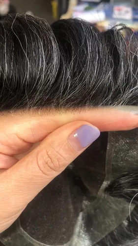 Miniatura 3 de Toupee para hombres Piezas de cabello humano real suizo encaje tupé para hombre sistema de reemplazo de cabello para hombre Toupee prótesis